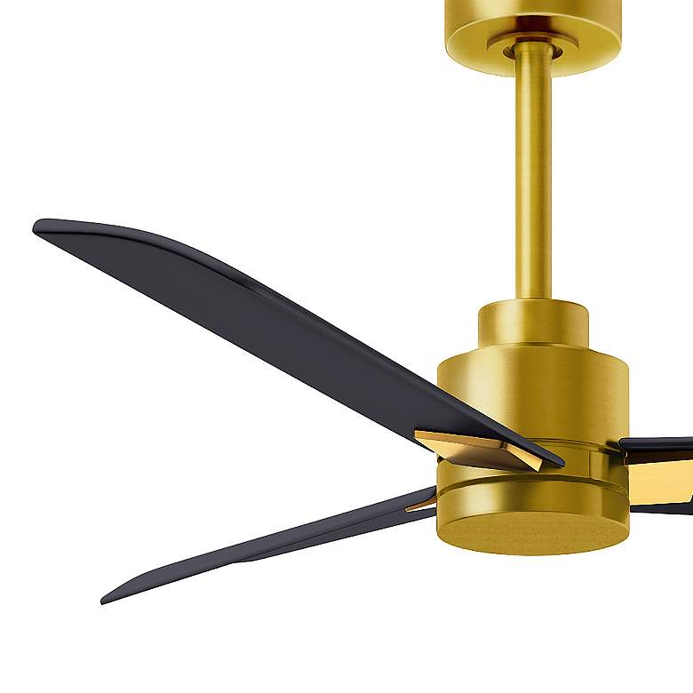 Image 5 42" Matthews Alessandra Brass and Matte Black Ceiling Fan with Remote more views