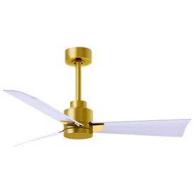 42" Matthews Alessandra Brass and White Ceiling Fan with Remote 42" Matthews Alessandra Brass and White Ceiling Fan with Remote