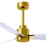 3_42" Matthews Alessandra Brass and White Ceiling Fan with Remote more views