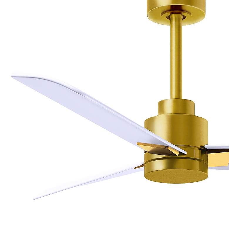 Image 4 42" Matthews Alessandra Brass and White Ceiling Fan with Remote more views
