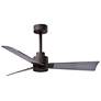 42" Matthews Alessandra Bronze and Barnwood Ceiling Fan with Remote