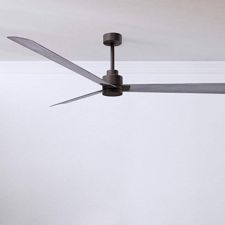 Image 1 42" Matthews Alessandra Bronze and Barnwood Ceiling Fan with Remote