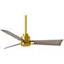 42" Matthews Alessandra Brushed Brass Gray Ash Ceiling Fan with Remote