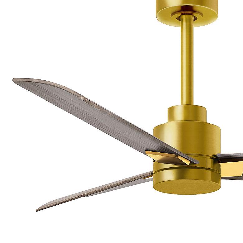 Image 5 42" Matthews Alessandra Brushed Brass Gray Ash Ceiling Fan with Remote more views
