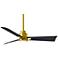42" Matthews Alessandra Damp LED Black Brass Ceiling Fan with Remote