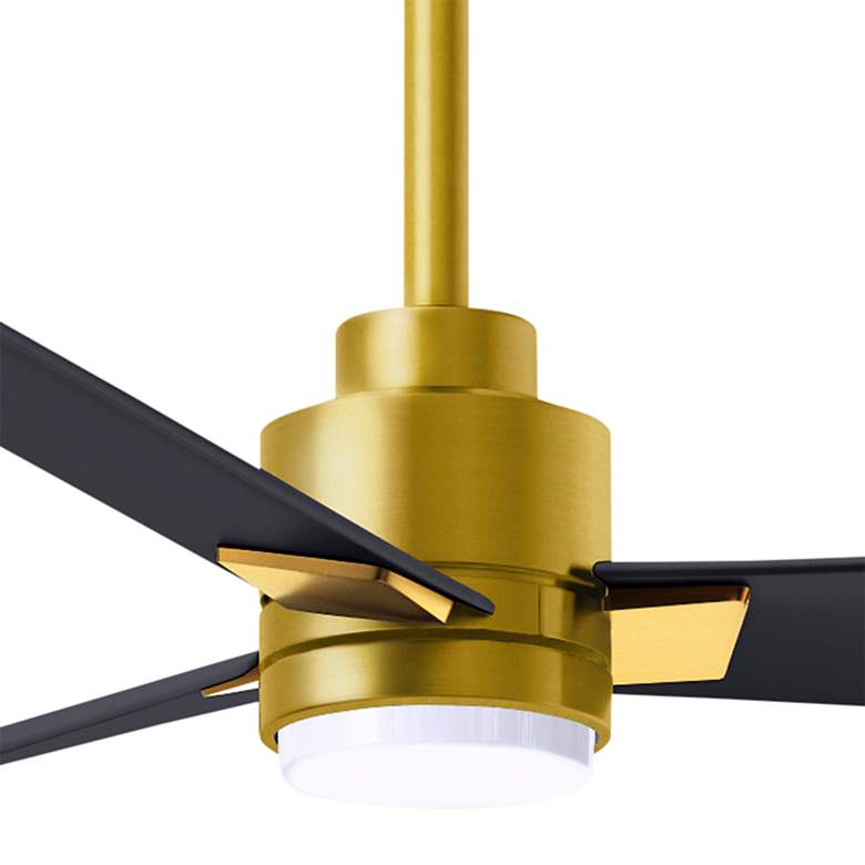 Image 2 42 inch Matthews Alessandra Damp LED Black Brass Ceiling Fan with Remote more views