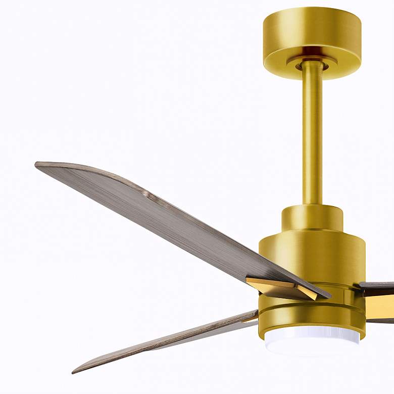 Image 5 42" Matthews Alessandra Damp LED Brass Gray Ceiling Fan with Remote more views