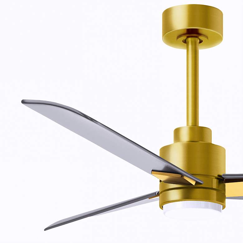 Image 5 42" Matthews Alessandra Damp LED Brass Nickel Ceiling Fan with Remote more views