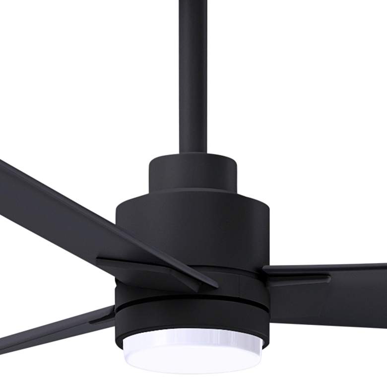 Image 2 42" Matthews Alessandra Damp LED Matte Black Ceiling Fan with Remote more views