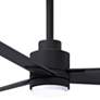 42" Matthews Alessandra Damp LED Matte Black Ceiling Fan with Remote