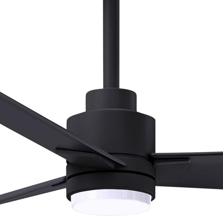 Image 3 42" Matthews Alessandra Damp LED Matte Black Ceiling Fan with Remote more views