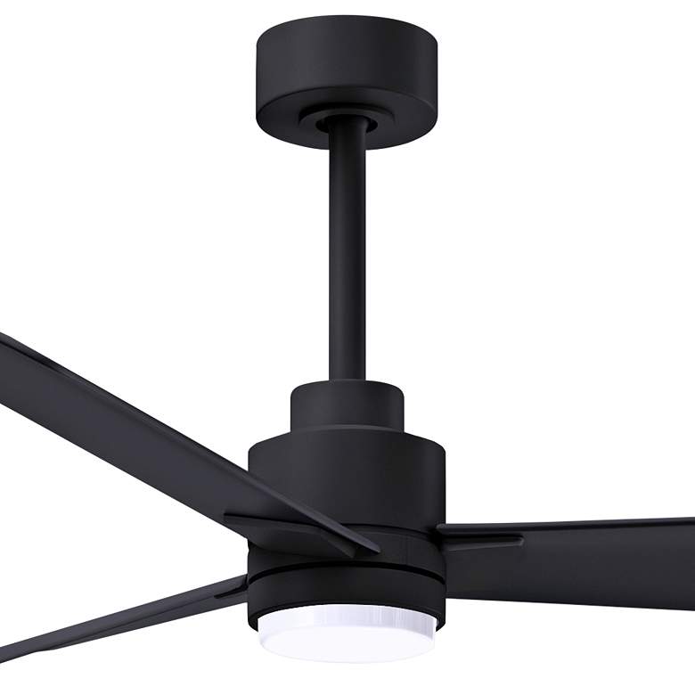 Image 2 42" Matthews Alessandra Damp LED Matte Black Nickel Fan with Remote more views
