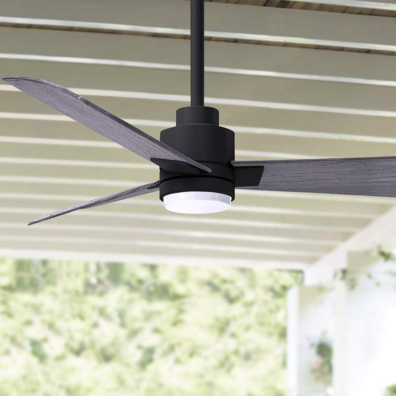 Image 1 42" Matthews Alessandra LED Black Barnwood Ceiling Fan with Remote
