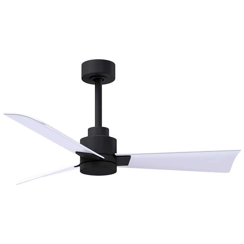 Image 1 42 inch Matthews Alessandra Matte Black and White Ceiling Fan with Remote