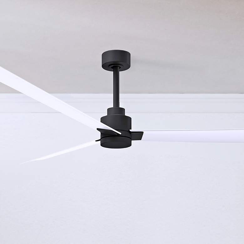 Image 1 42" Matthews Alessandra Matte Black and White Ceiling Fan with Remote