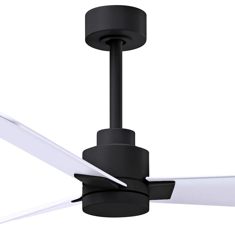 Image 3 42" Matthews Alessandra Matte Black and White Ceiling Fan with Remote more views