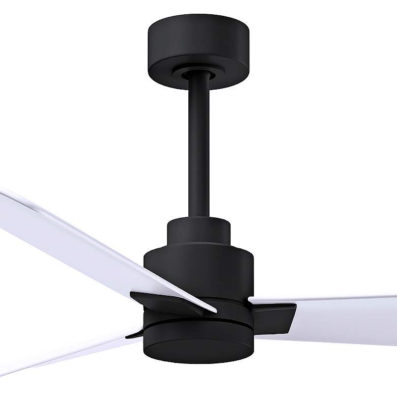 Image 4 42" Matthews Alessandra Matte Black and White Ceiling Fan with Remote more views