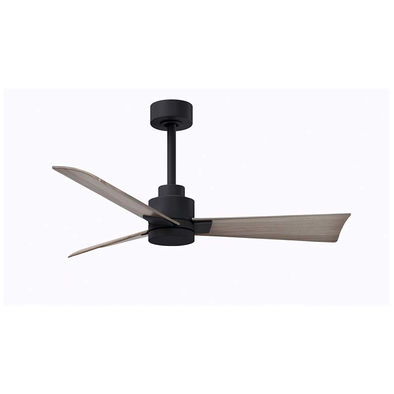 Image 1 42 inch Matthews Alessandra Matte Black Gray Ash Ceiling Fan with Remote