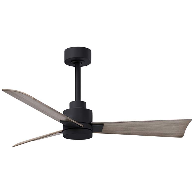 Image 1 42" Matthews Alessandra Matte Black Gray Ash Ceiling Fan with Remote