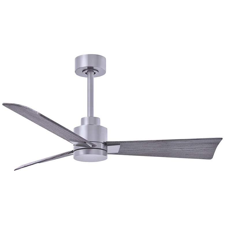 Image 1 42" Matthews Alessandra Nickel and Barnwood Ceiling Fan with Remote