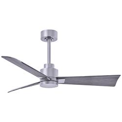42&quot; Matthews Alessandra Nickel and Barnwood Ceiling Fan with Remote