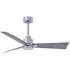 42" Matthews Alessandra Nickel and Barnwood Ceiling Fan with Remote