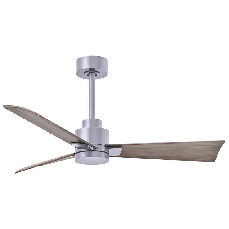 Image 1 42 inch Matthews Alessandra Nickel and Gray Ash Ceiling Fan with Remote