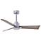 42" Matthews Alessandra Nickel and Gray Ash Ceiling Fan with Remote