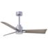 42" Matthews Alessandra Nickel and Gray Ash Ceiling Fan with Remote