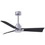 42" Matthews Alessandra Nickel and Matte Black Ceiling Fan with Remote