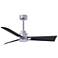 42" Matthews Alessandra Nickel and Matte Black Ceiling Fan with Remote