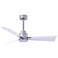 42" Matthews Alessandra Nickel and Matte White Ceiling Fan with Remote