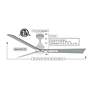 42" Matthews Alessandra Nickel and Matte White Ceiling Fan with Remote