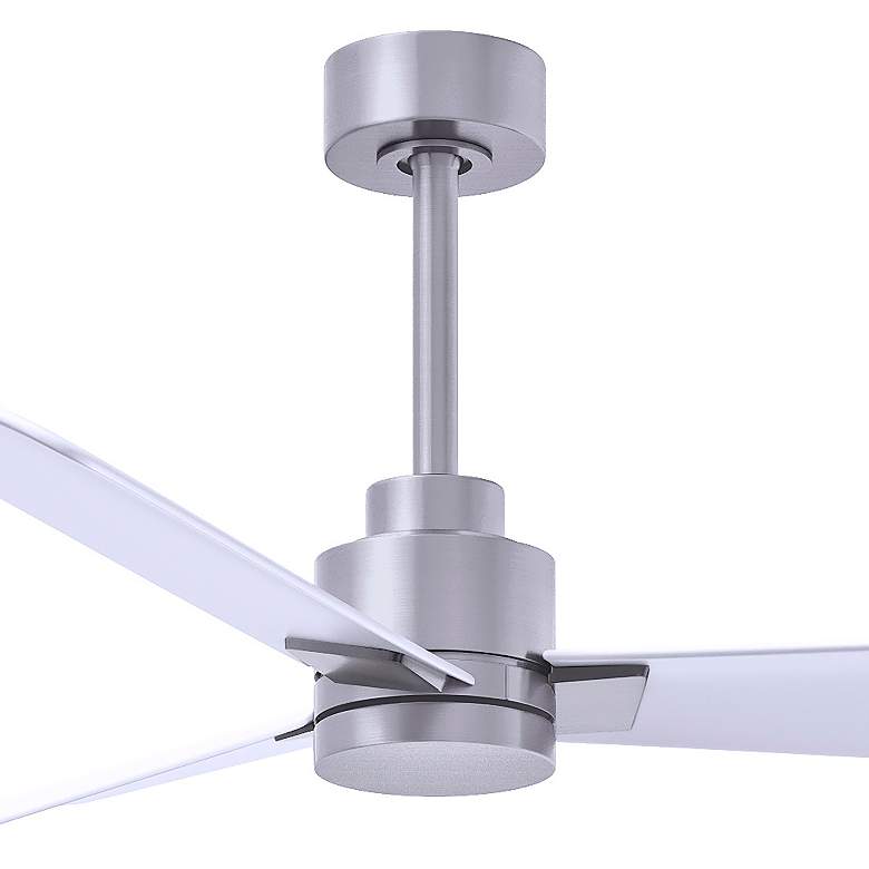 Image 3 42" Matthews Alessandra Nickel and Matte White Ceiling Fan with Remote more views