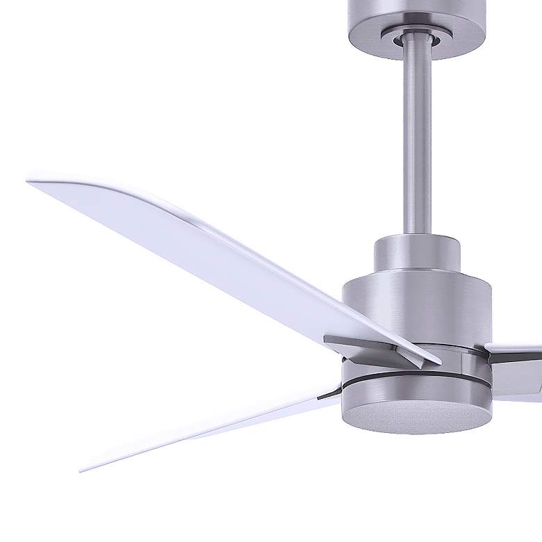 Image 4 42" Matthews Alessandra Nickel and Matte White Ceiling Fan with Remote more views