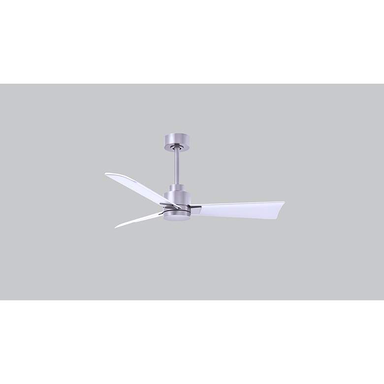 Image 6 42" Matthews Alessandra Nickel and Matte White Ceiling Fan with Remote more views
