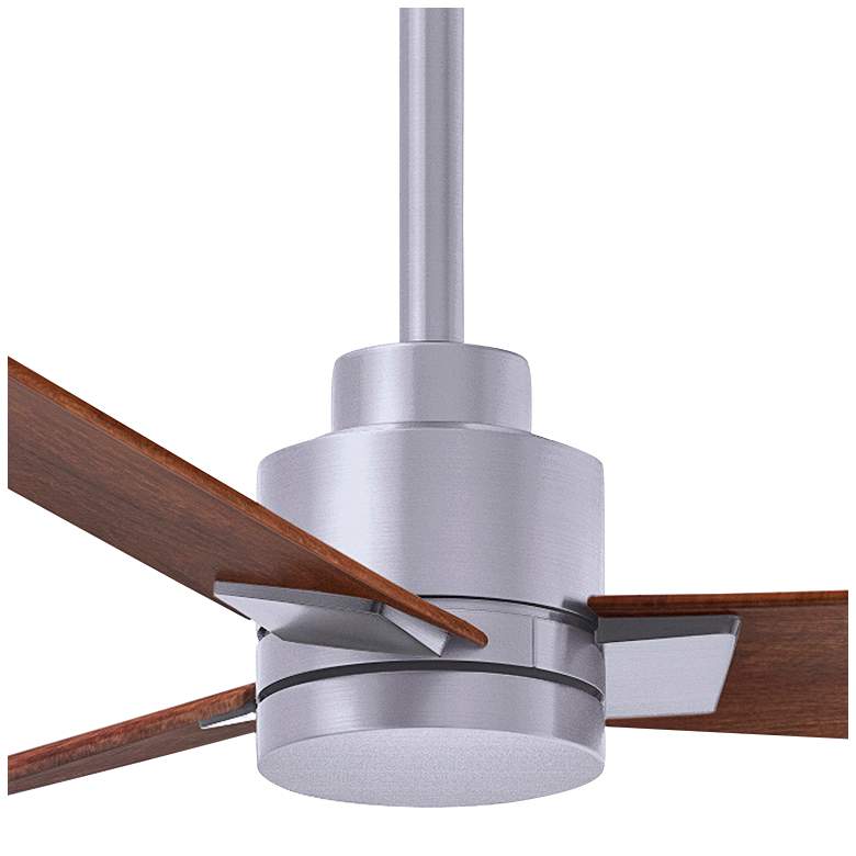 Image 2 42" Matthews Alessandra Nickel and Walnut Ceiling Fan with Remote more views