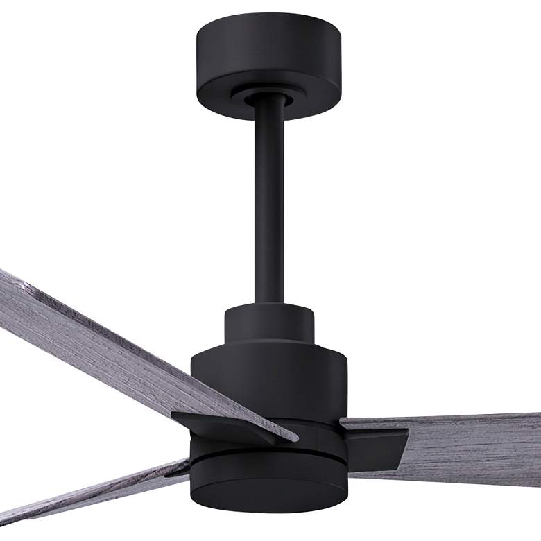 Image 2 42" Matthews Alessandra Wet Black and Barnwood Ceiling Fan with Remote more views