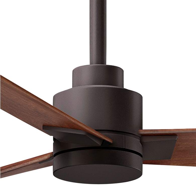 Image 2 42" Matthews Alessandra Wet Bronze Walnut Ceiling Fan with Remote more views