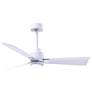 42" Matthews Alessandra Wet LED Matte White Ceiling Fan with Remote