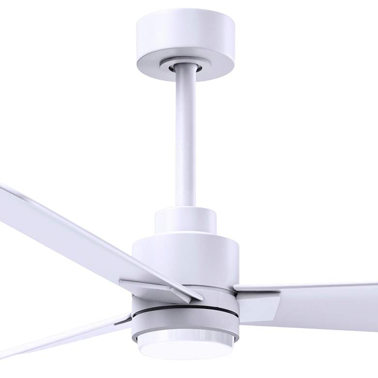 Image 2 42" Matthews Alessandra Wet LED Matte White Ceiling Fan with Remote more views