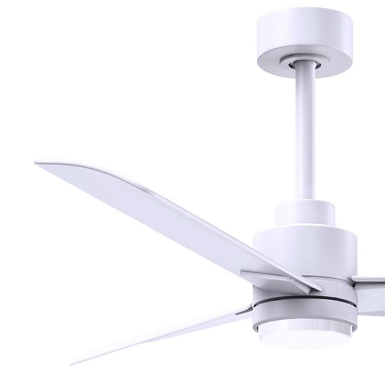 Image 4 42" Matthews Alessandra Wet LED Matte White Ceiling Fan with Remote more views