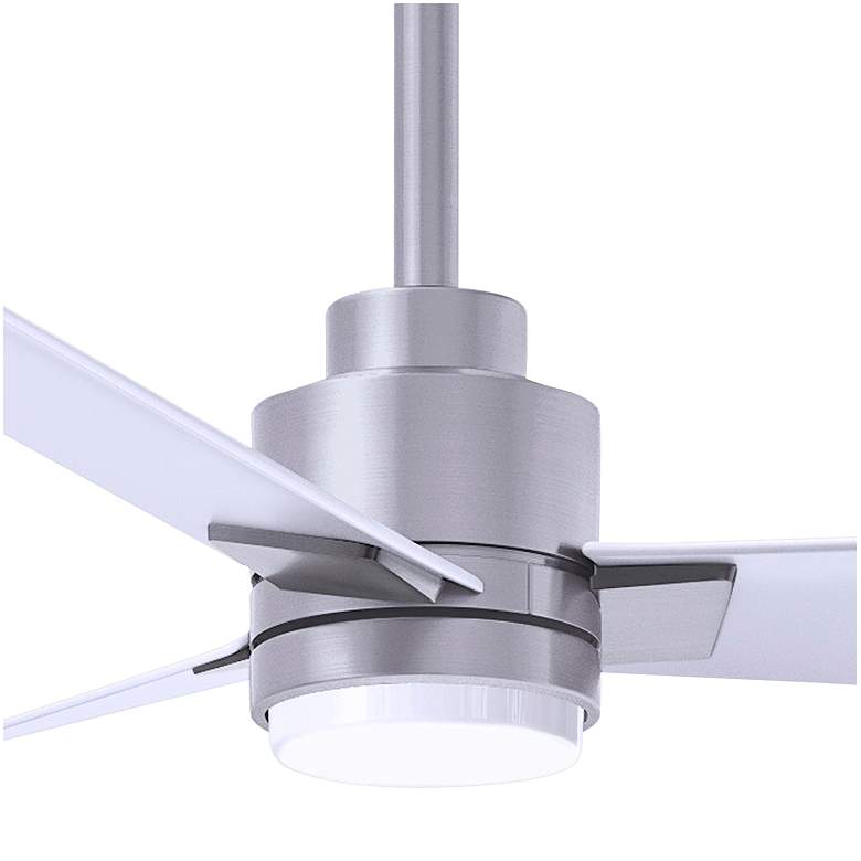 Image 3 42" Matthews Alessandra Wet LED Nickel White Ceiling Fan with Remote more views