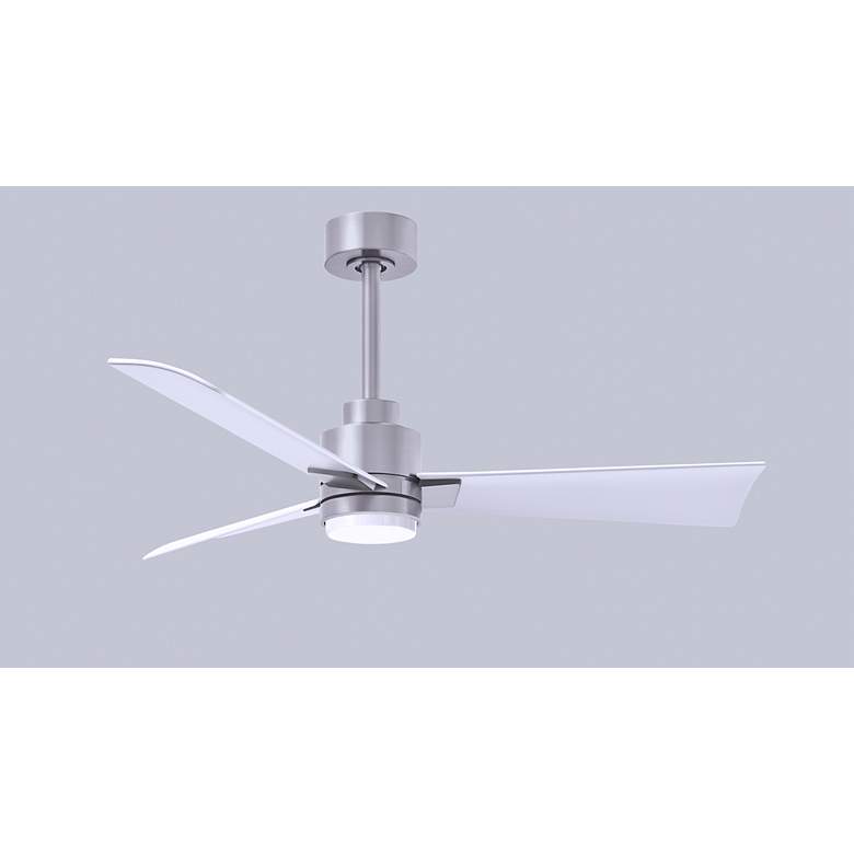 Image 7 42" Matthews Alessandra Wet LED Nickel White Ceiling Fan with Remote more views
