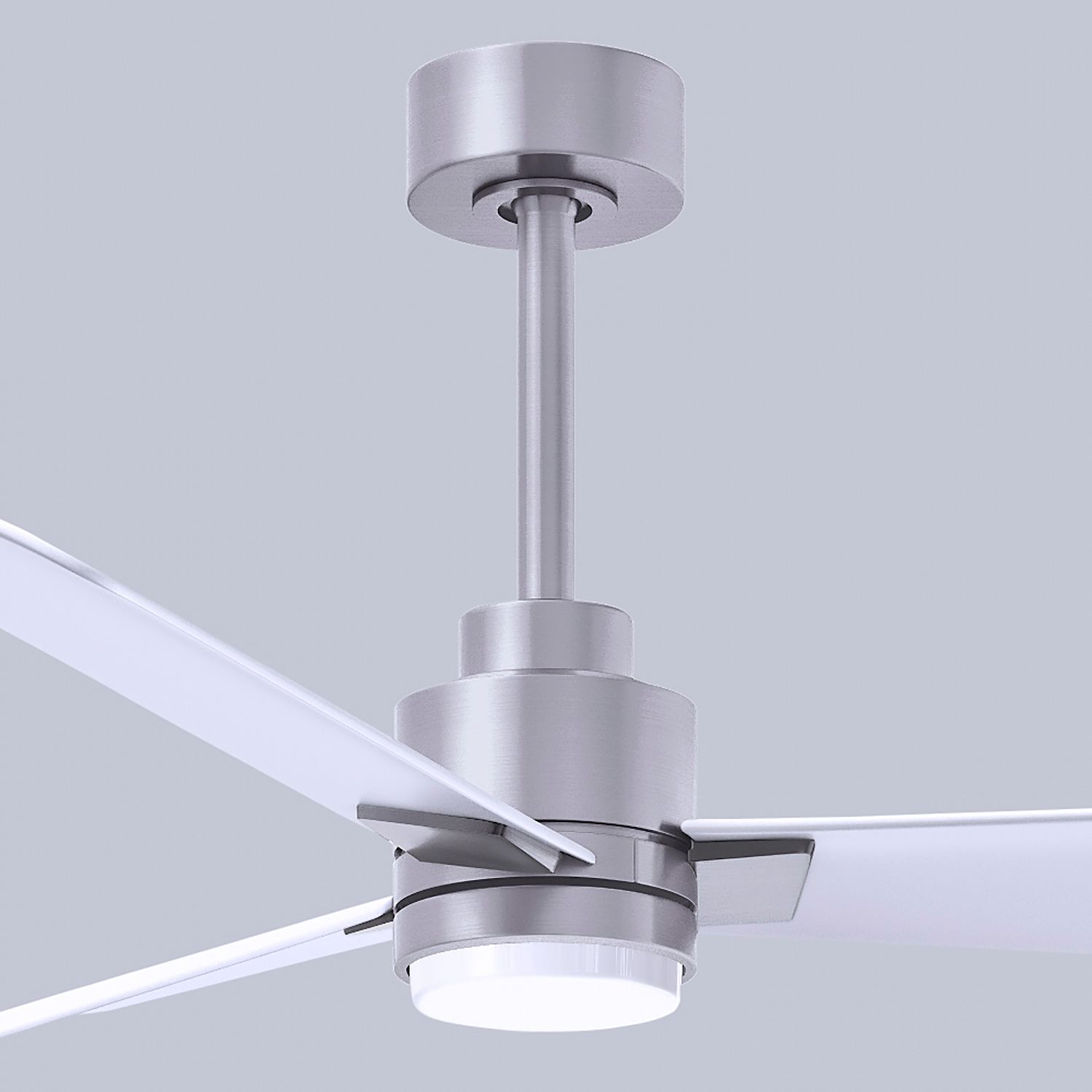 42" Matthews Alessandra Wet LED Nickel White Ceiling Fan with Remote