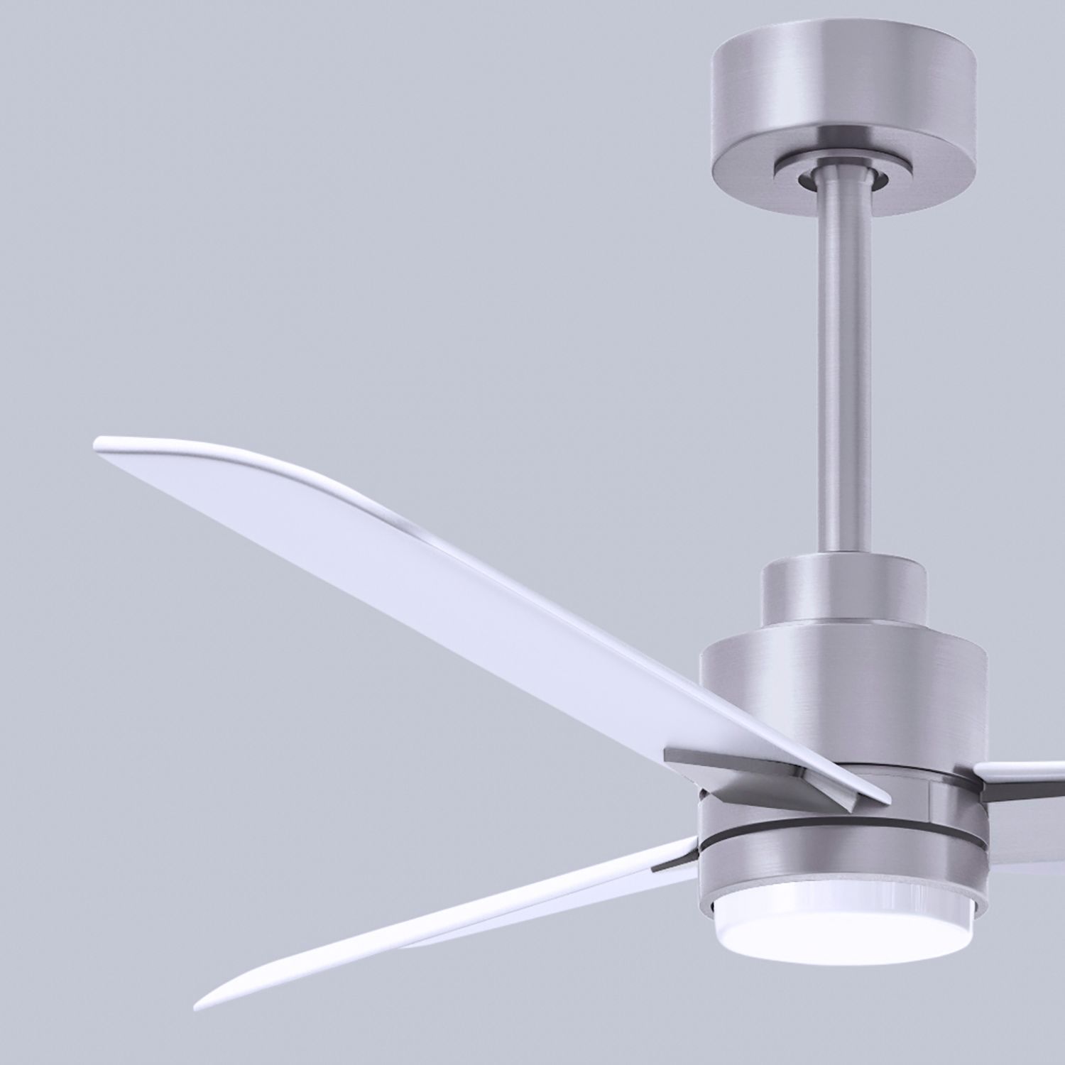 42" Matthews Alessandra Wet LED Nickel White Ceiling Fan with Remote