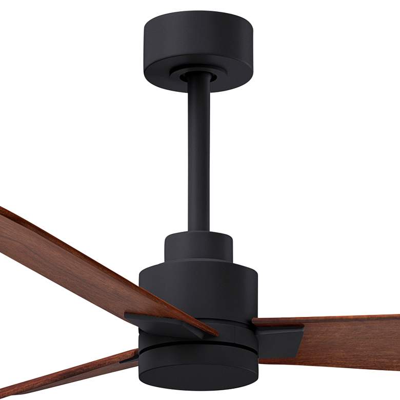Image 2 42" Matthews Alessandra Wet Matte Black Walnut Ceiling Fan with Remote more views