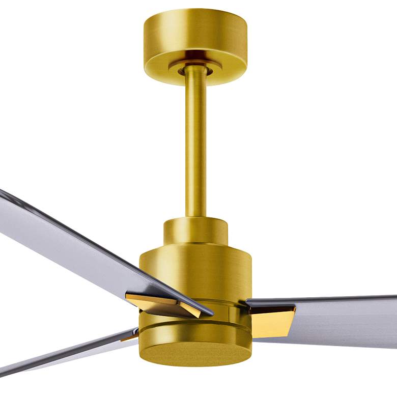 Image 2 42" Matthews Alessandra Wet Rated Brass Nickel Ceiling Fan with Remote more views