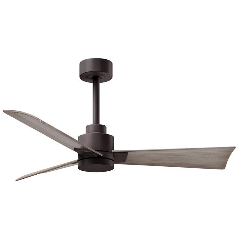 Image 1 42 inch Matthews Alessandra Wet Rated Bronze Ash Ceiling Fan with Remote