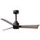 42" Matthews Alessandra Wet Rated Bronze Ash Ceiling Fan with Remote